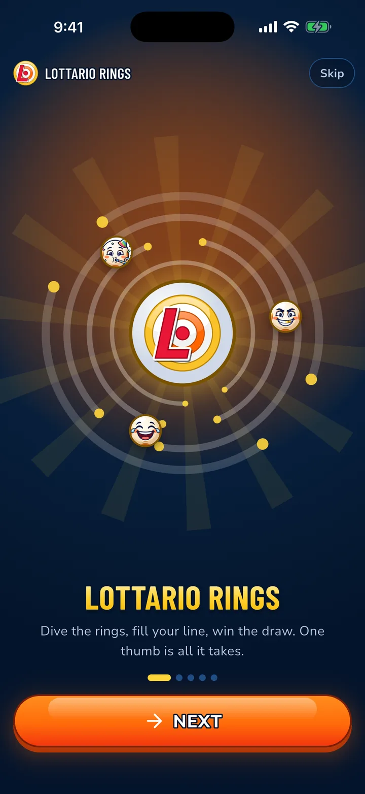 The welcome page of the intro