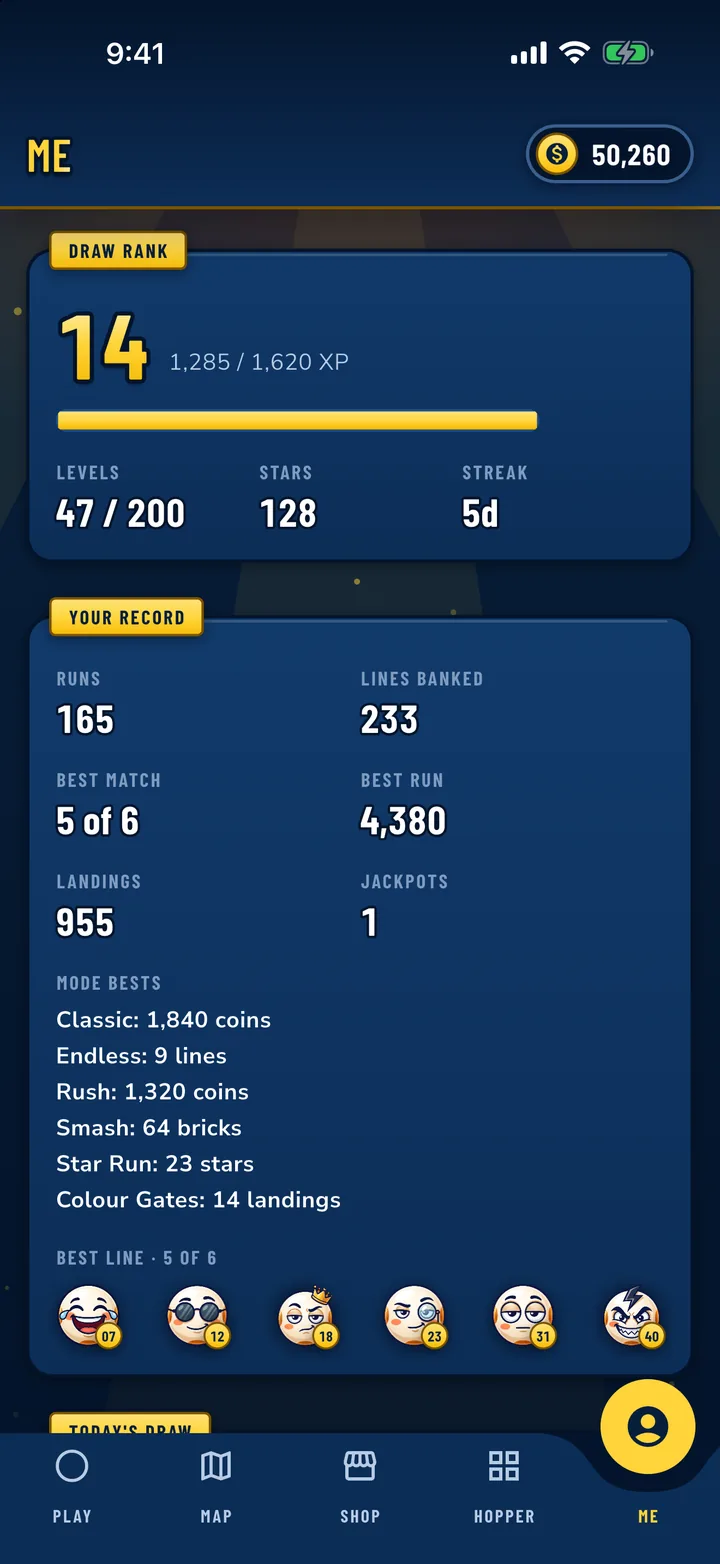 Your Draw Rank and your record